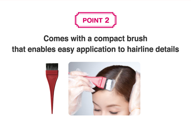2. Comes with a compact brush that enables easy application to hairline details